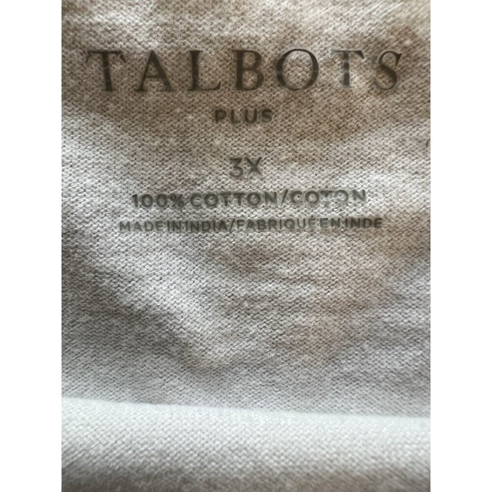 Talbots Authentic boatneck nautical french preppy long slv tshirt embroidered 3X - Picture 4 of 9